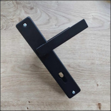 Дверна ручка на планці 90 мм (чорна) для хвірток та дверей